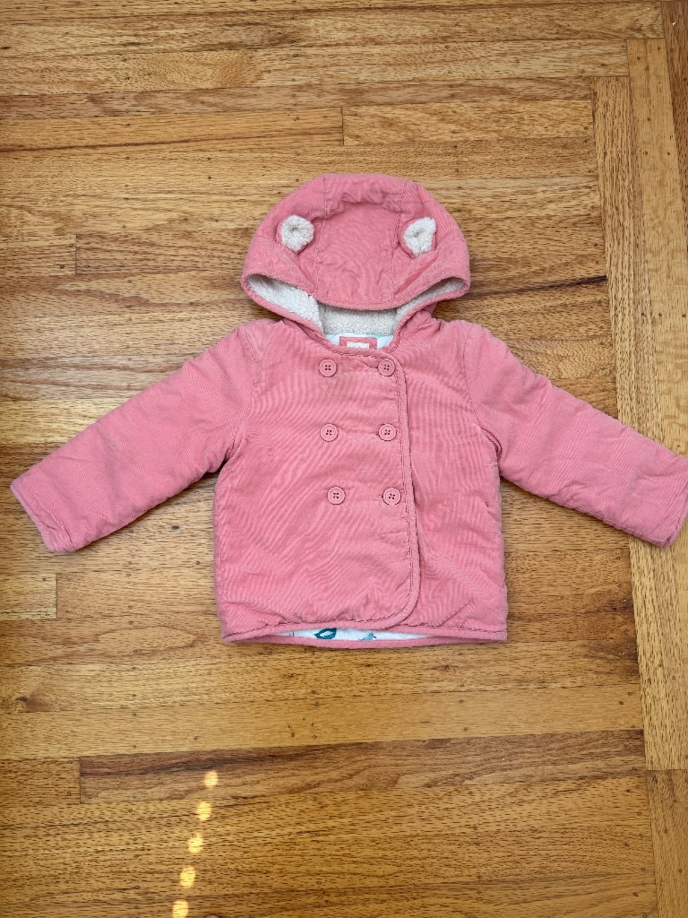 Mini Boden Light Pink Jacket with Hoodie for Girl (3-4yr)